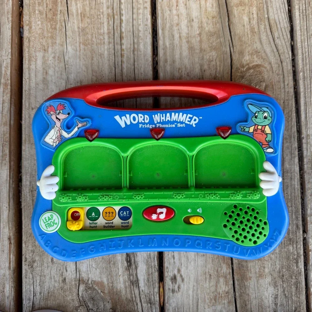2004 LeapFrog Word Whammer Fridge Phonics Set Kids Blue Magnetic Letters Toy